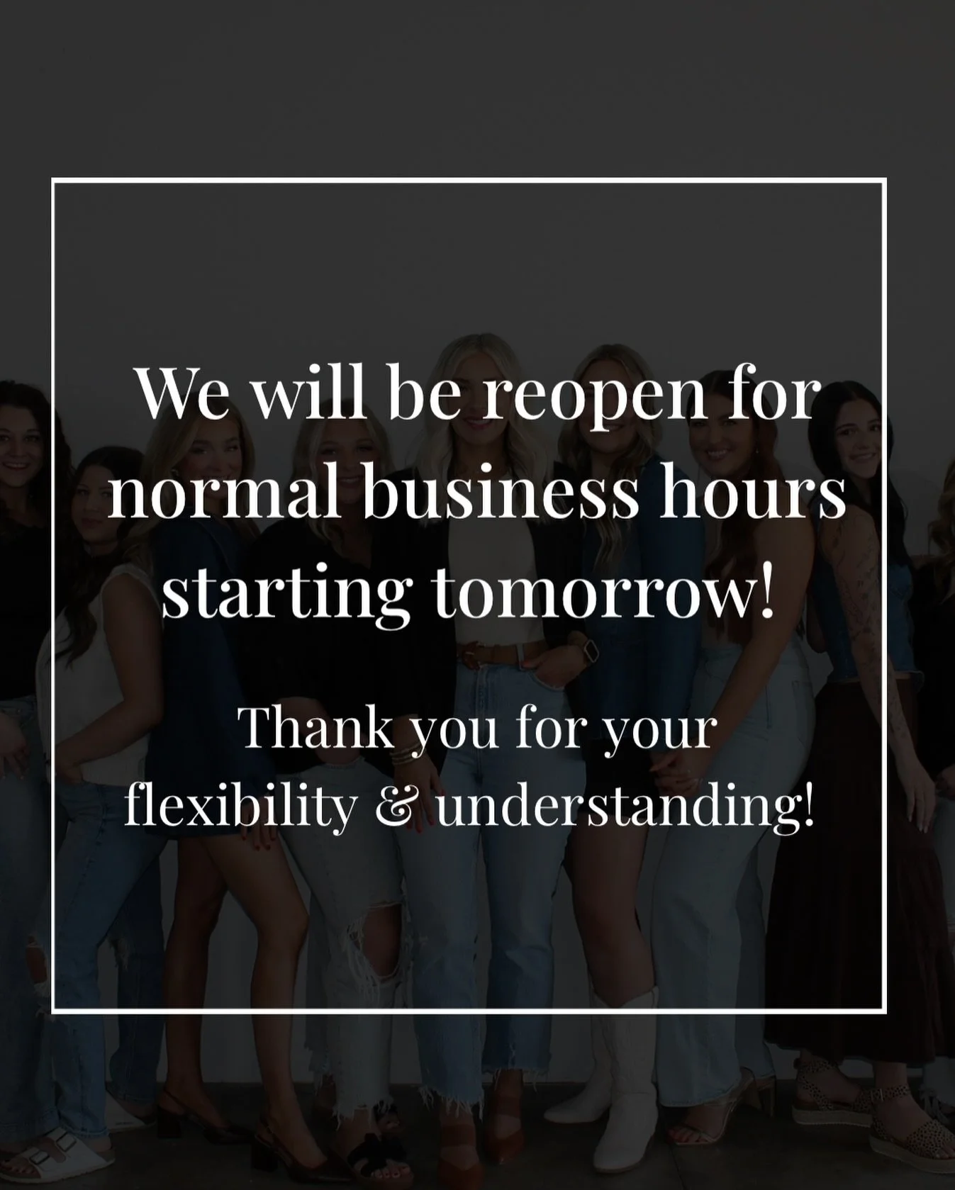 We are back and ready to do some hair! Book online today! ❄️

https://www.elizabethjeansalon.net/book

SEO: Tulsa Hair Salon | Claremore Hair Salon | Tulsa Extension Stylist | Claremore Extension Stylist | Oklahoma Extension Experts | Concealed Bead 