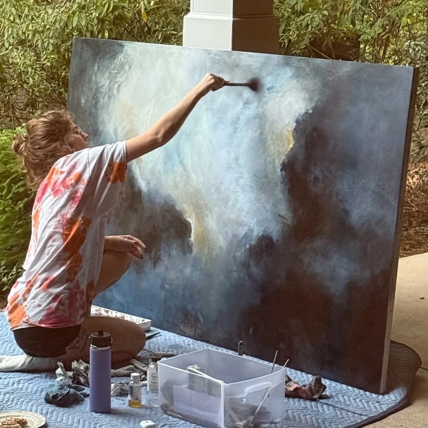 "Jesus in the Clouds" Oil Painting