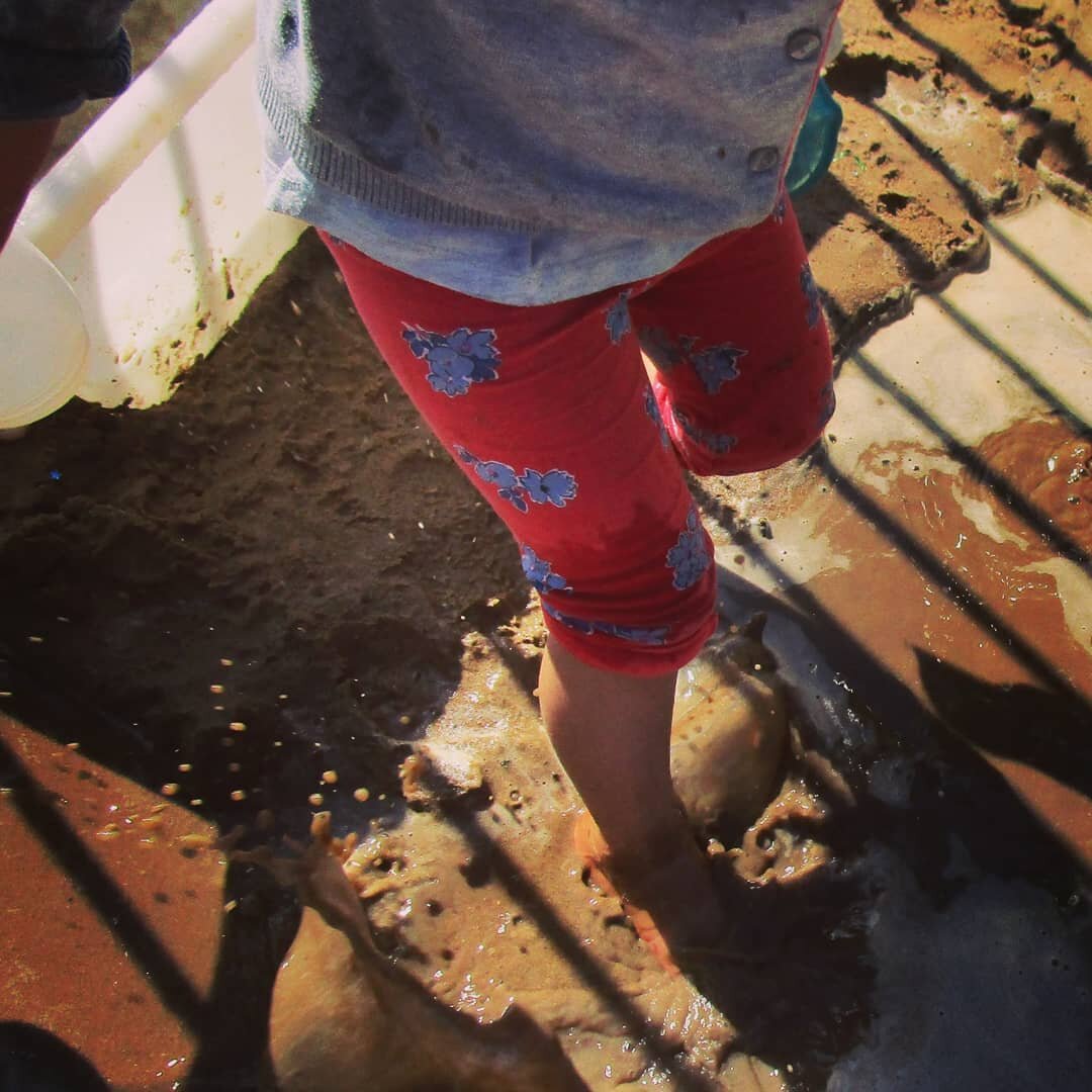 Perfect day for splashing in muddy puddles

#earlychildhoodeducation #preschool #mudplay #barefoot