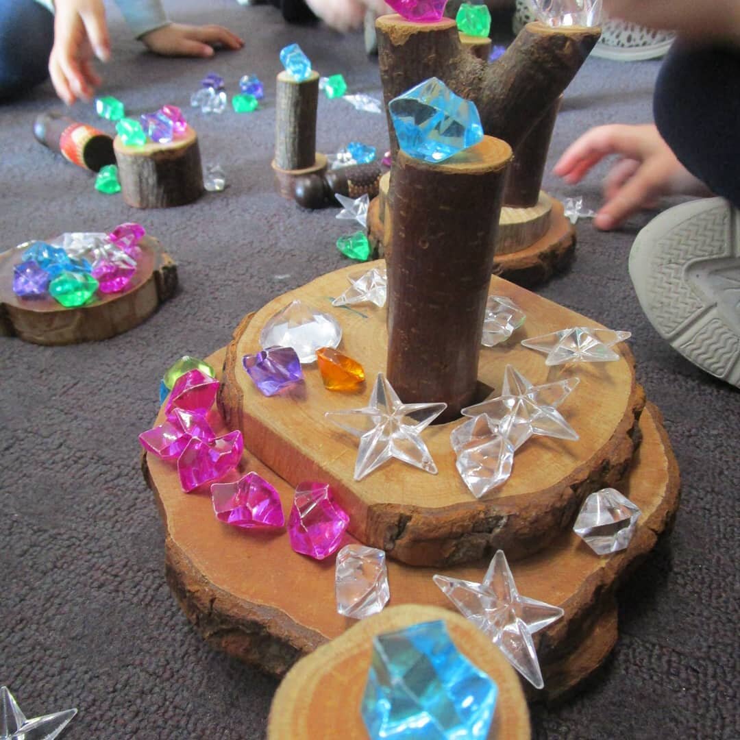 Imaginative play in our cultural space, creating gem houses 

#imaginativeplay #preschool #earlychildhoodeducation