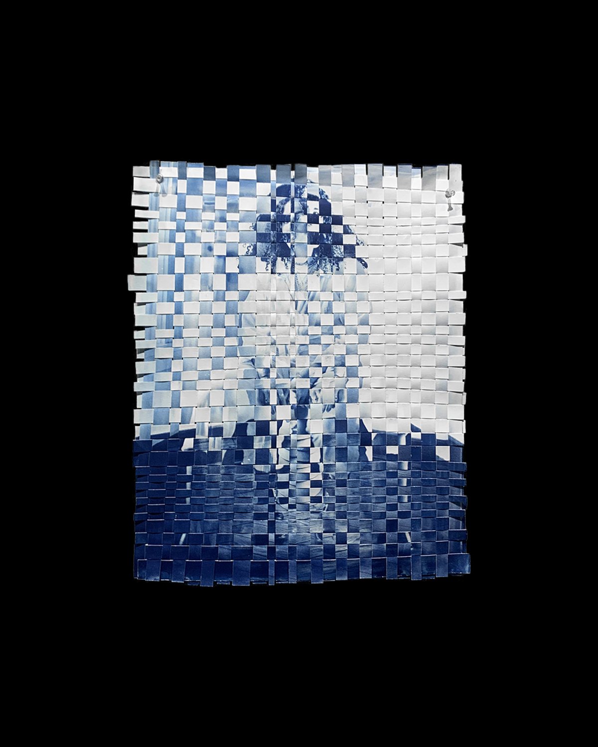 Woven cyanotype, 16"x20"