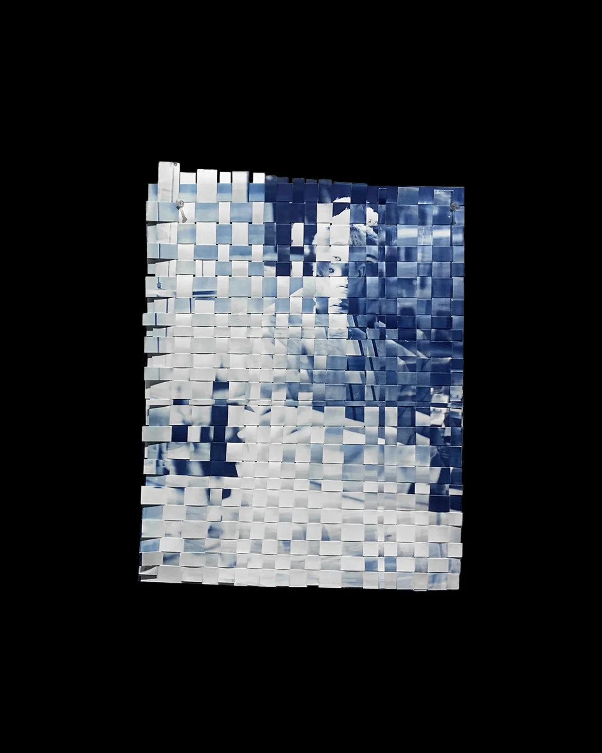 Woven cyanotype, 16"x20"