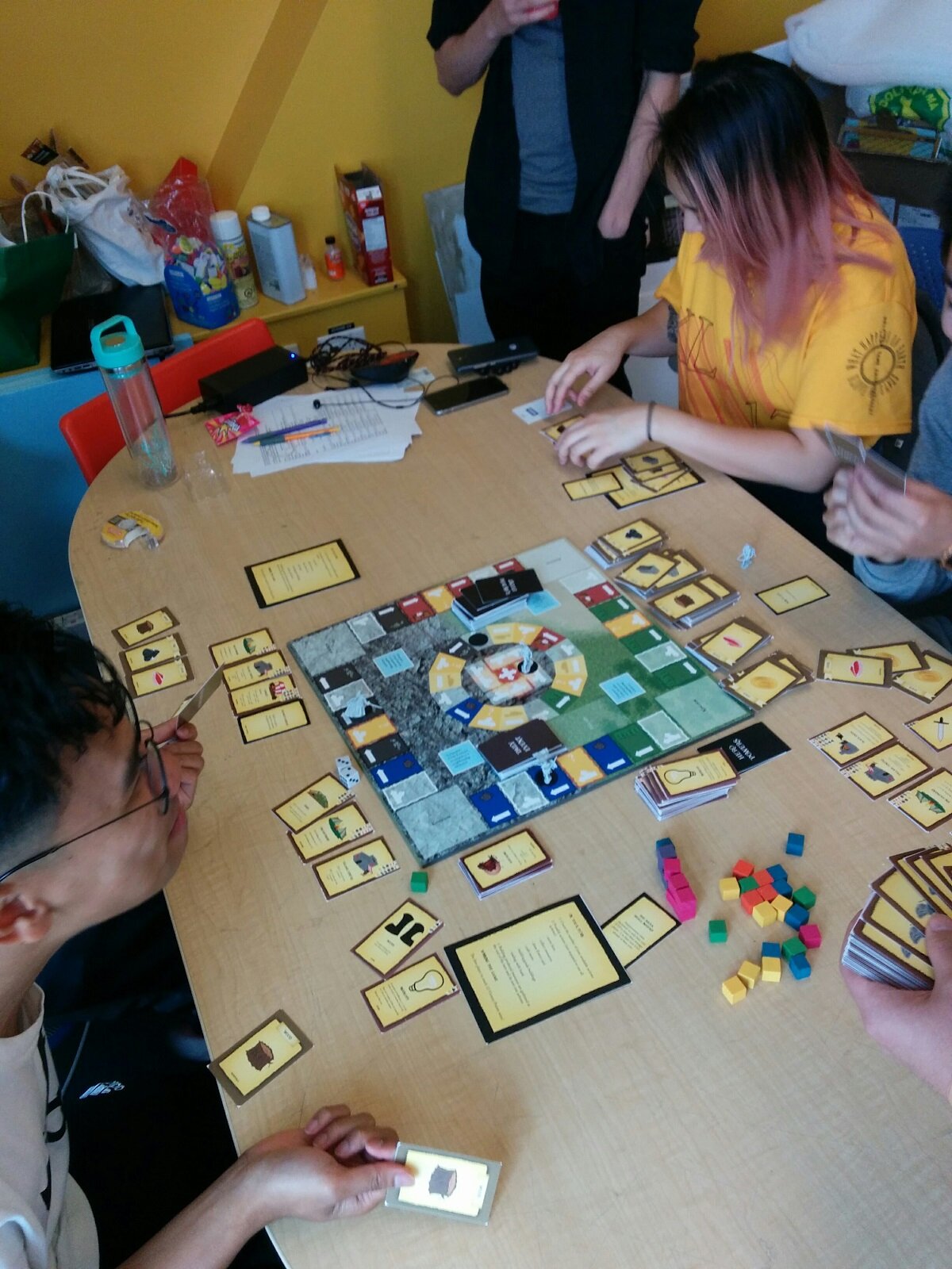 Heroes and Dragons: High fidelity version testing. We designed our game to have different ways of gaining victory points to cater to all kinds of players.