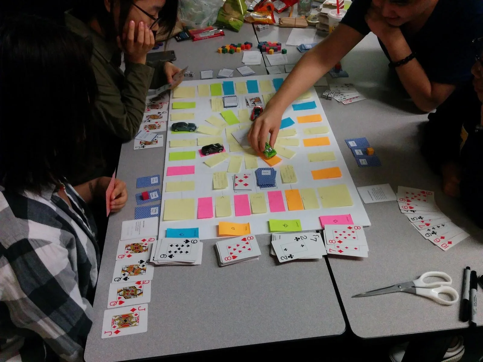 Heroes and Dragons: Early testing phase. Since we had an early idea of what we want our game to be, we ran a few tests with a low fidelity version before continuing.
