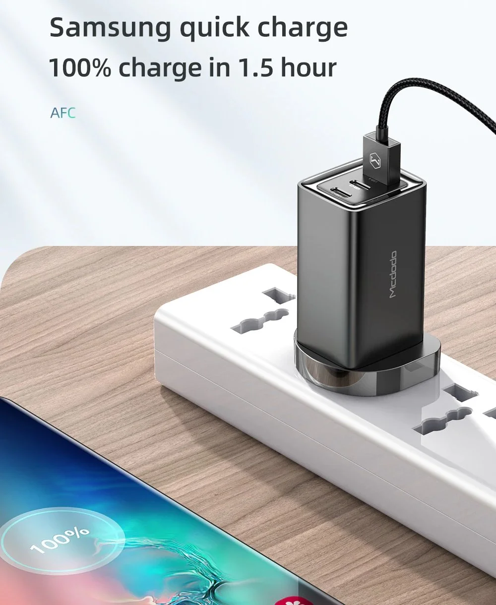 65W GaN 3-Port Fast Charging PD UK  Charging Adapter [First Generation]