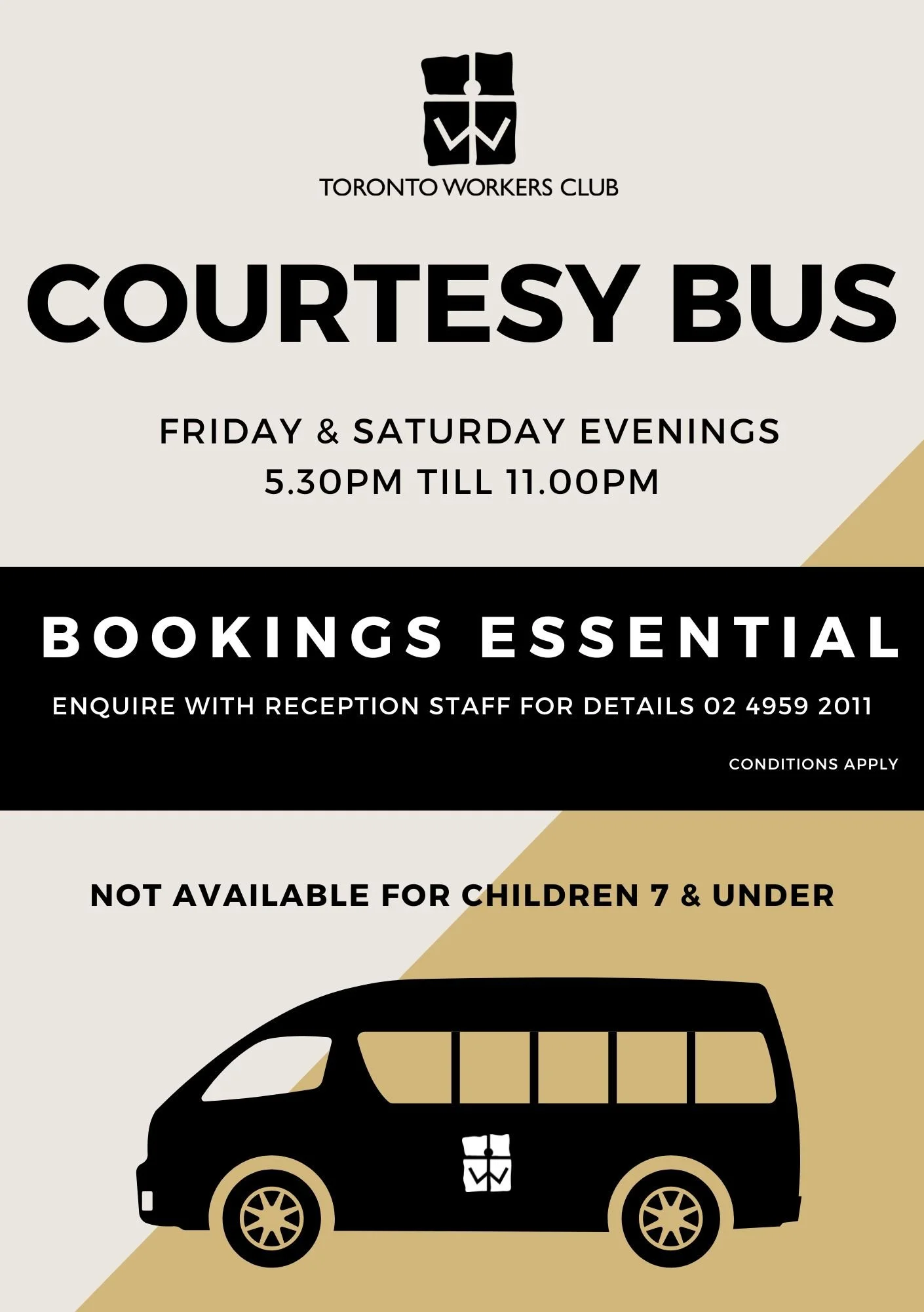 Courtesy Bus β Toronto Workers Club