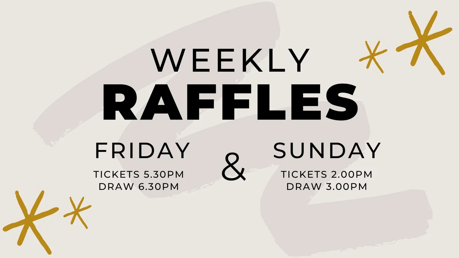 Weekly Raffles — Toronto Workers Club