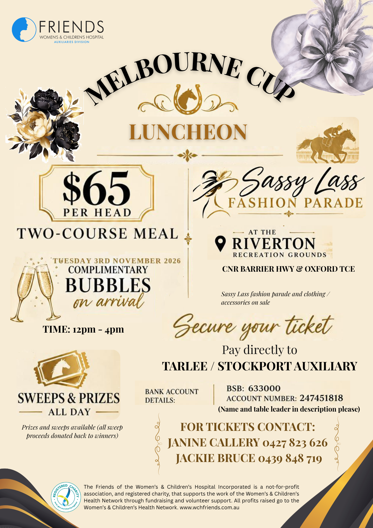 Tarlee / Stockport Auxiliary - Melbourne Cup Luncheon