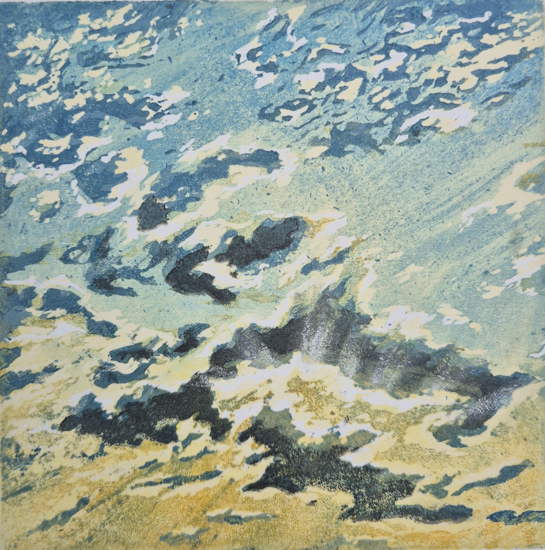   Twilights Rays  
 
Reduction Woodcut edition of 10
 
15cm h x 15cm w
 
(6 x 6 inhes)
 
NZ$250