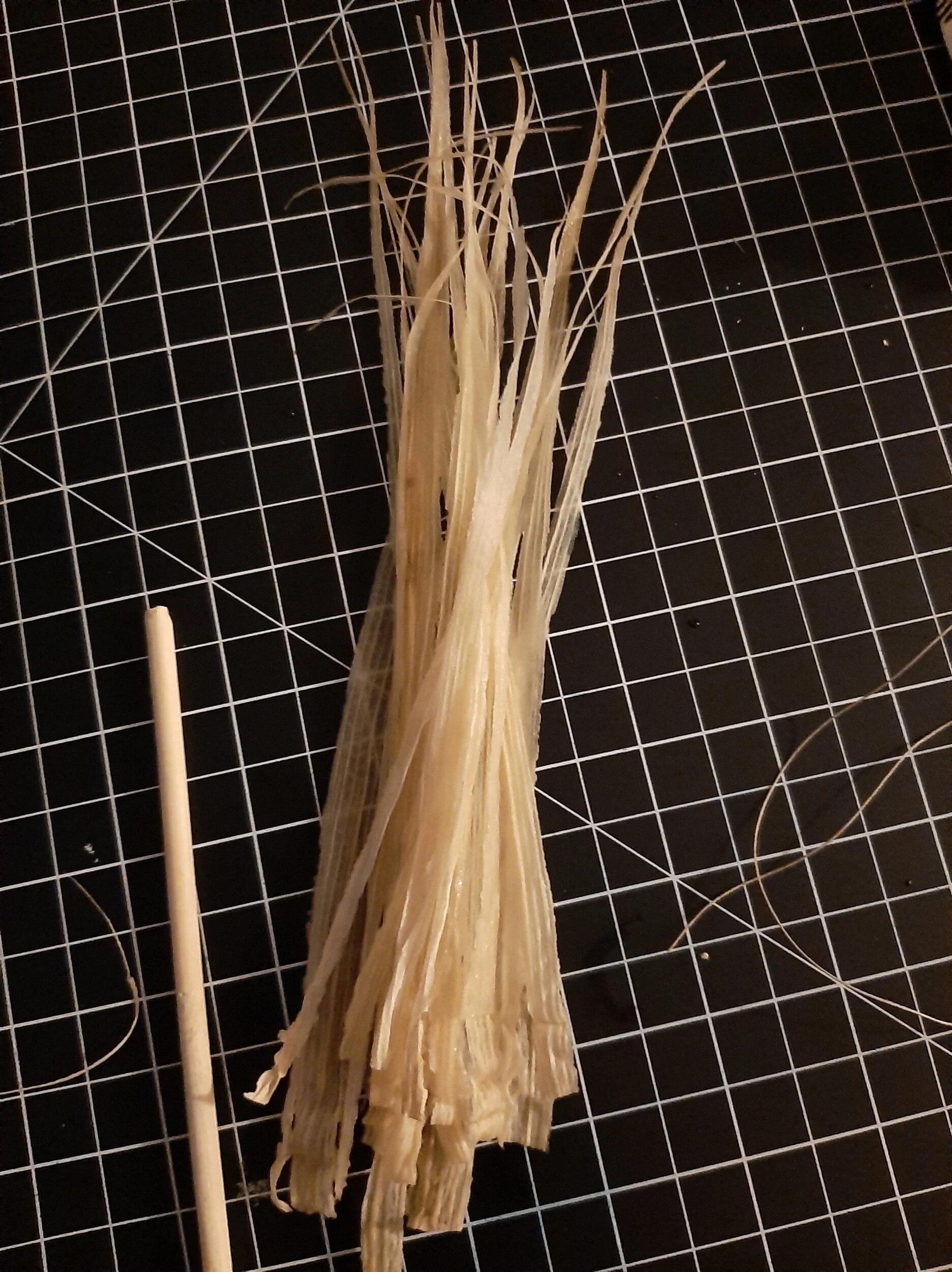 Thin strips of corn husk