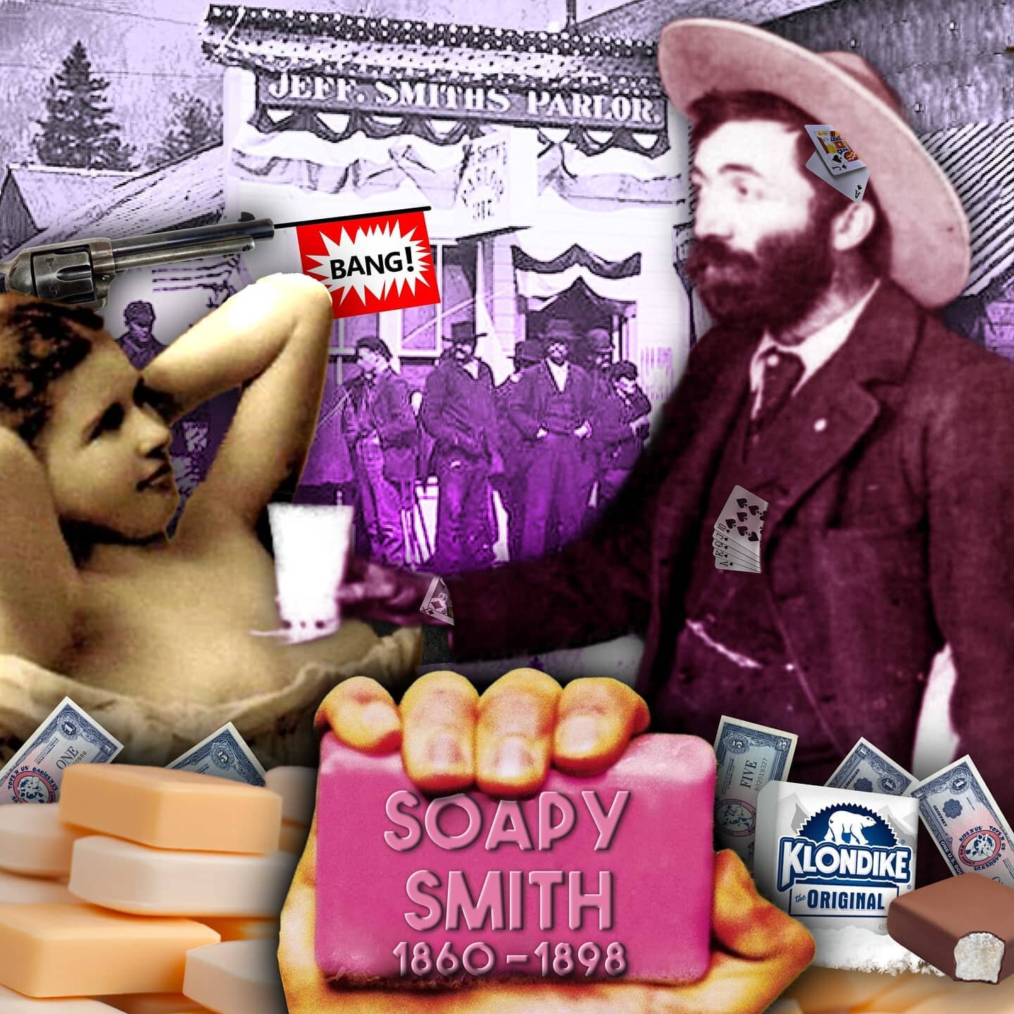 Soapy Smith was the Wild West's freshest con-artist! With a soap kinder egg in one hand, some rigged walnuts in the other and a deck of cards rolled into his foreskin he swindled his way from Texas to the Klondike. 

iTunes
► https://t.co/1iTEMuzKzl
