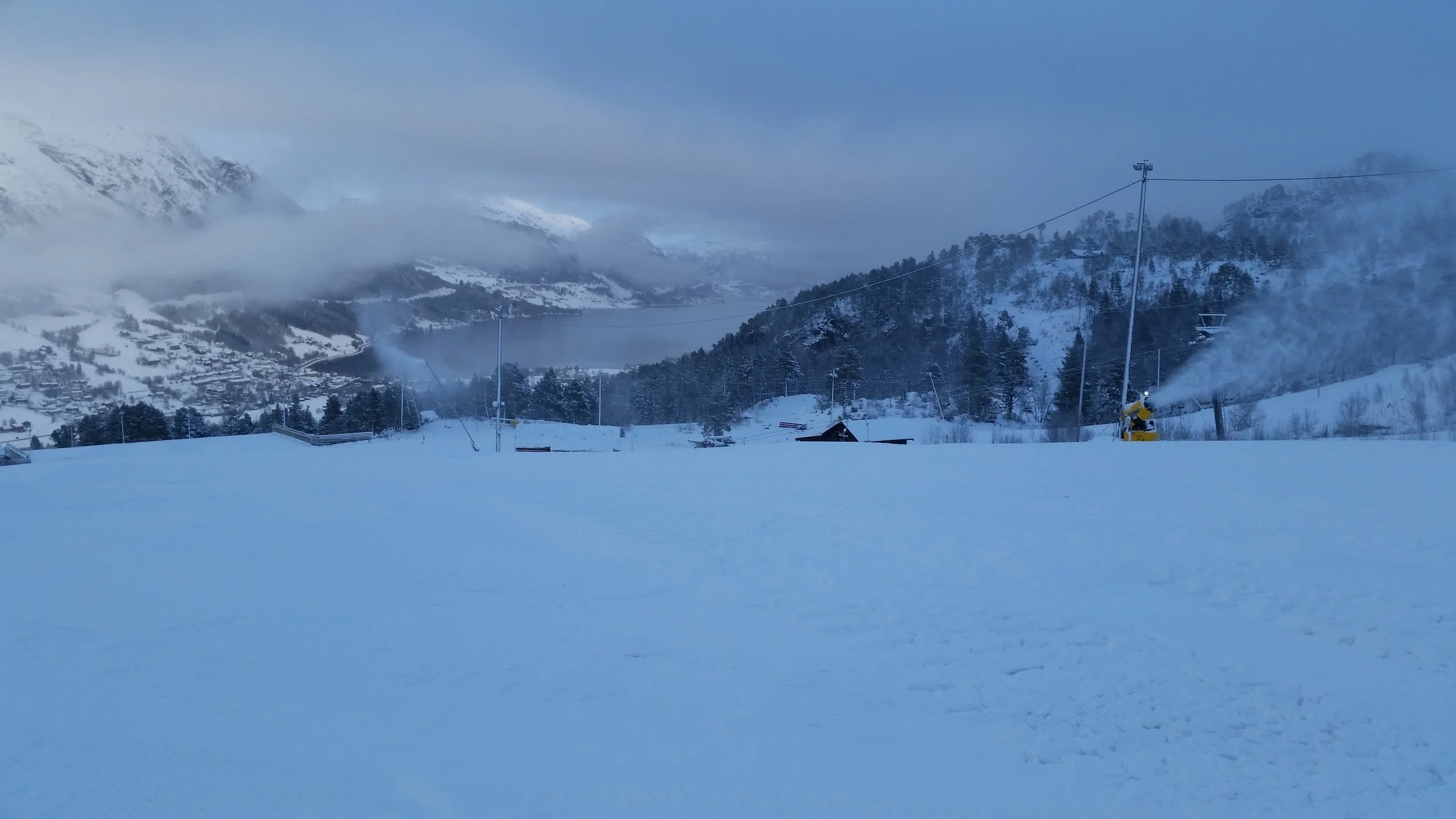 Testing av snøkanoner