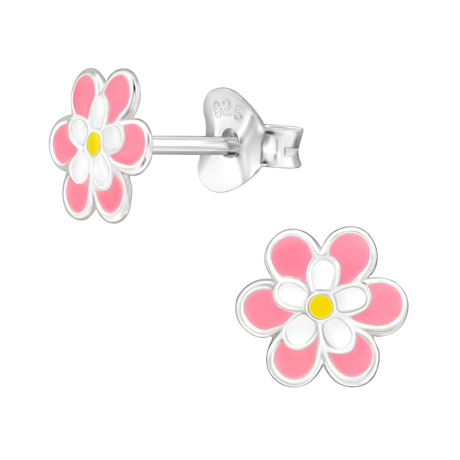 Posy Flower Sterling Silver Stud Earrings
