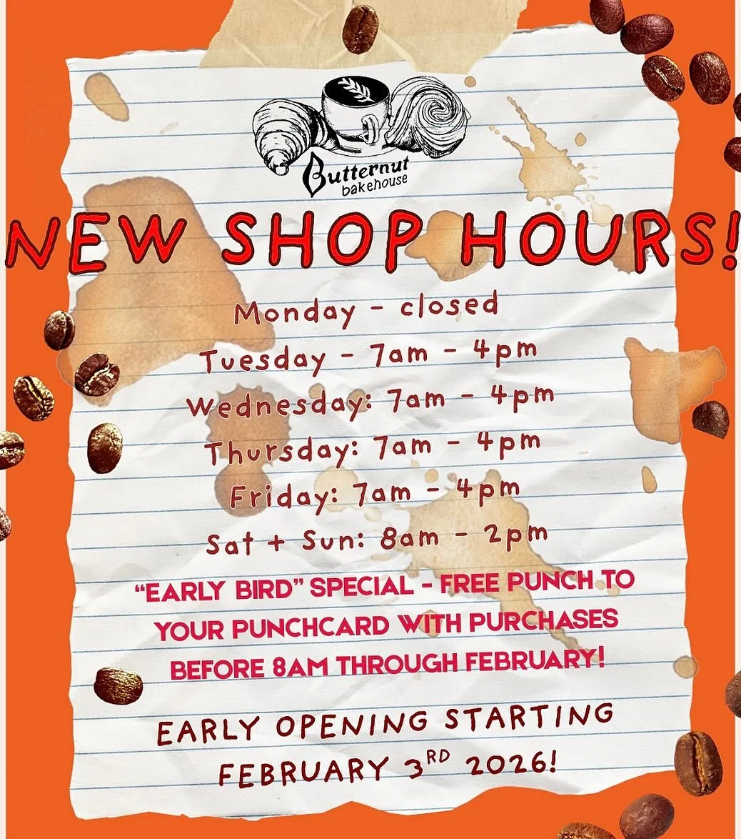 The rumors are true!! Starting this week we will be opening our Arlington location one hour earlier! We will be kicking off our new year with our weekday hours (Tuesday - Friday) becoming 7am - 4pm! don&rsquo;t worry, you can still sleep in a little 