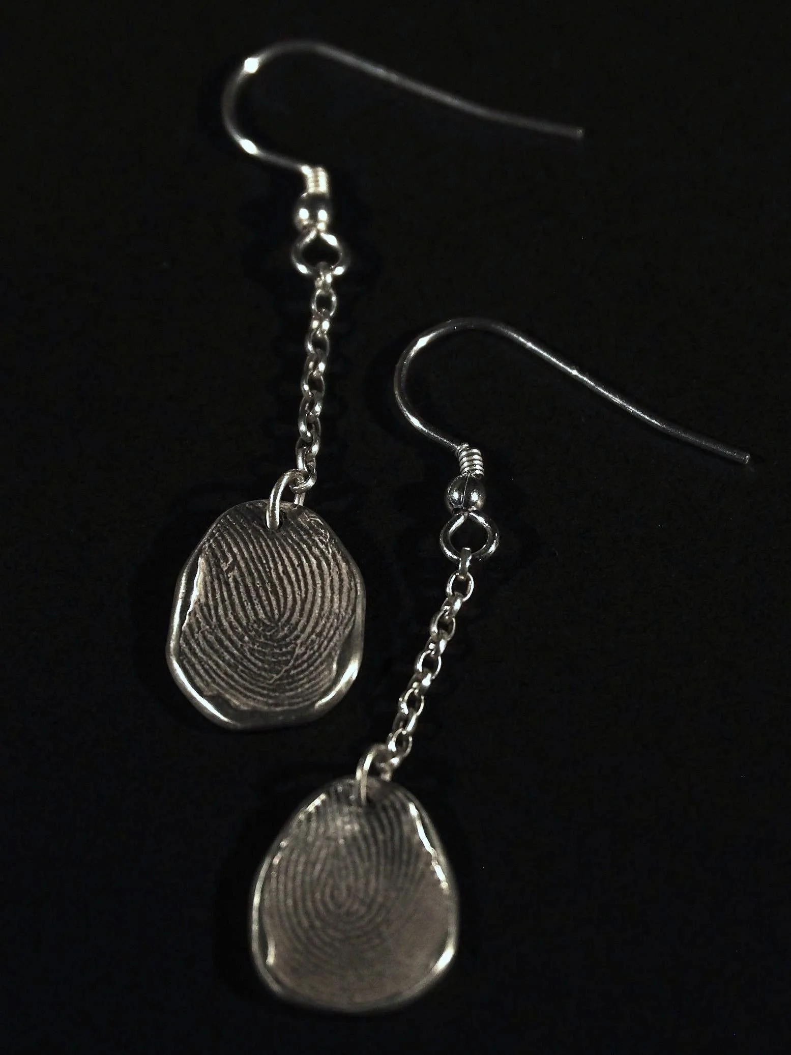 Boucles d'oreilles pendantes empreintes