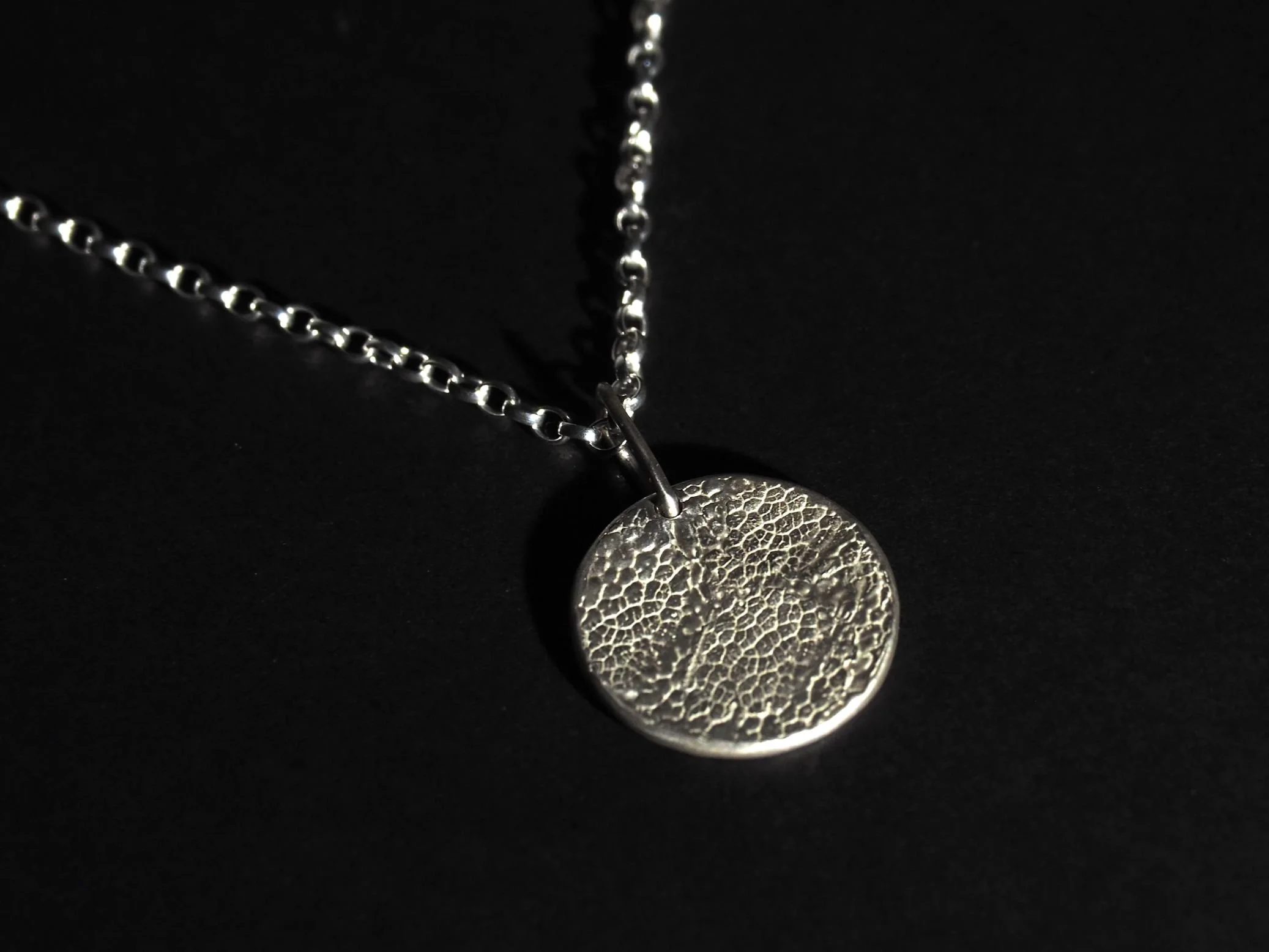 Collier rond en argent museau de chien