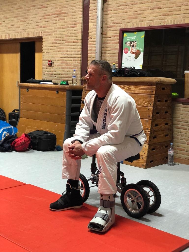 Marc De Wit injured 2019. When we can't walk, we crawl