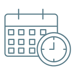 Geometric drawing of an outline square with sections divided by vertical, horizontal, and half circle lines.