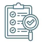 Geometric drawing of an outline square with sections divided by vertical, horizontal, and diagonal lines.