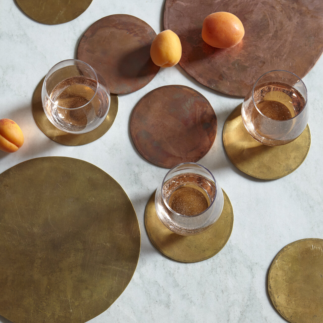 Brass coasters S/4 — Wren & Brier Shoppe