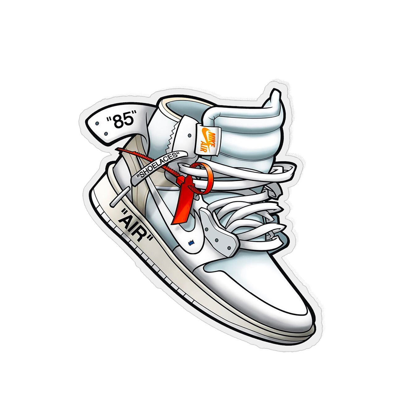 Stickers Sneakers Nike Air Edition Limitee Shoelaces 85 — L'Atelier à  Stickers