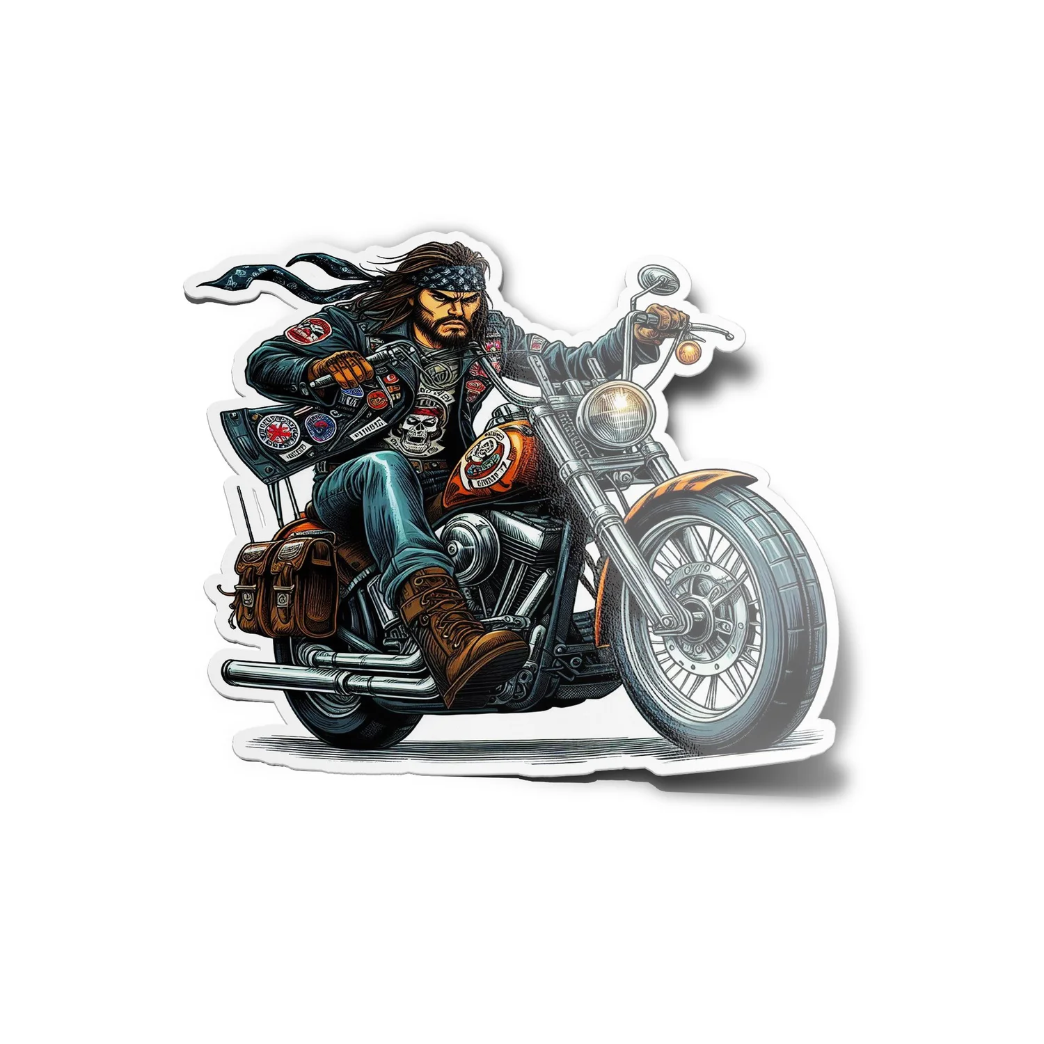 Autocollant Route 66 En Vinyle - Pour Déco Moto, Casque, Voiture - Fabriqué En France