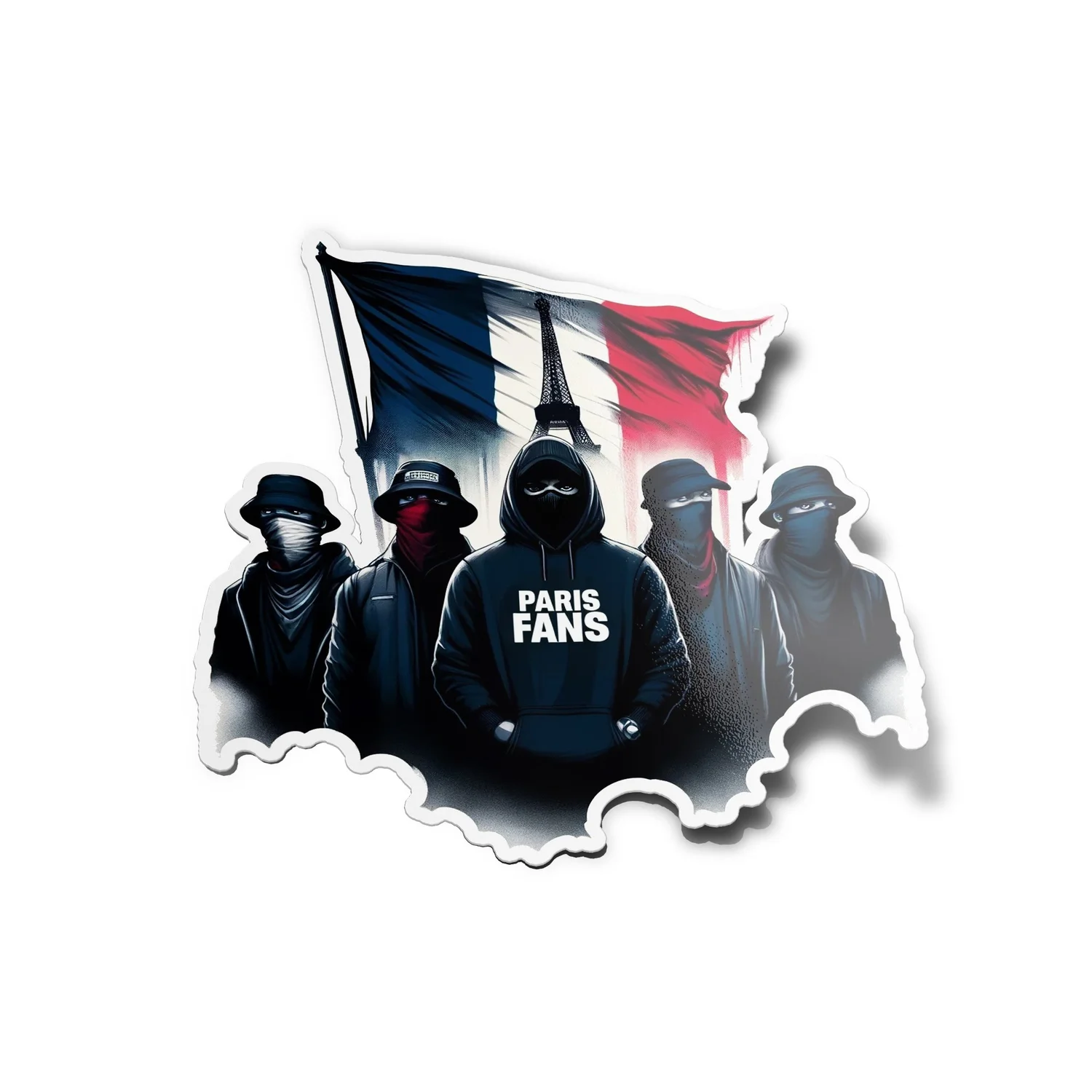 Sticker for Sale avec l'œuvre « Allez Paris » de l'artiste casualsofficial