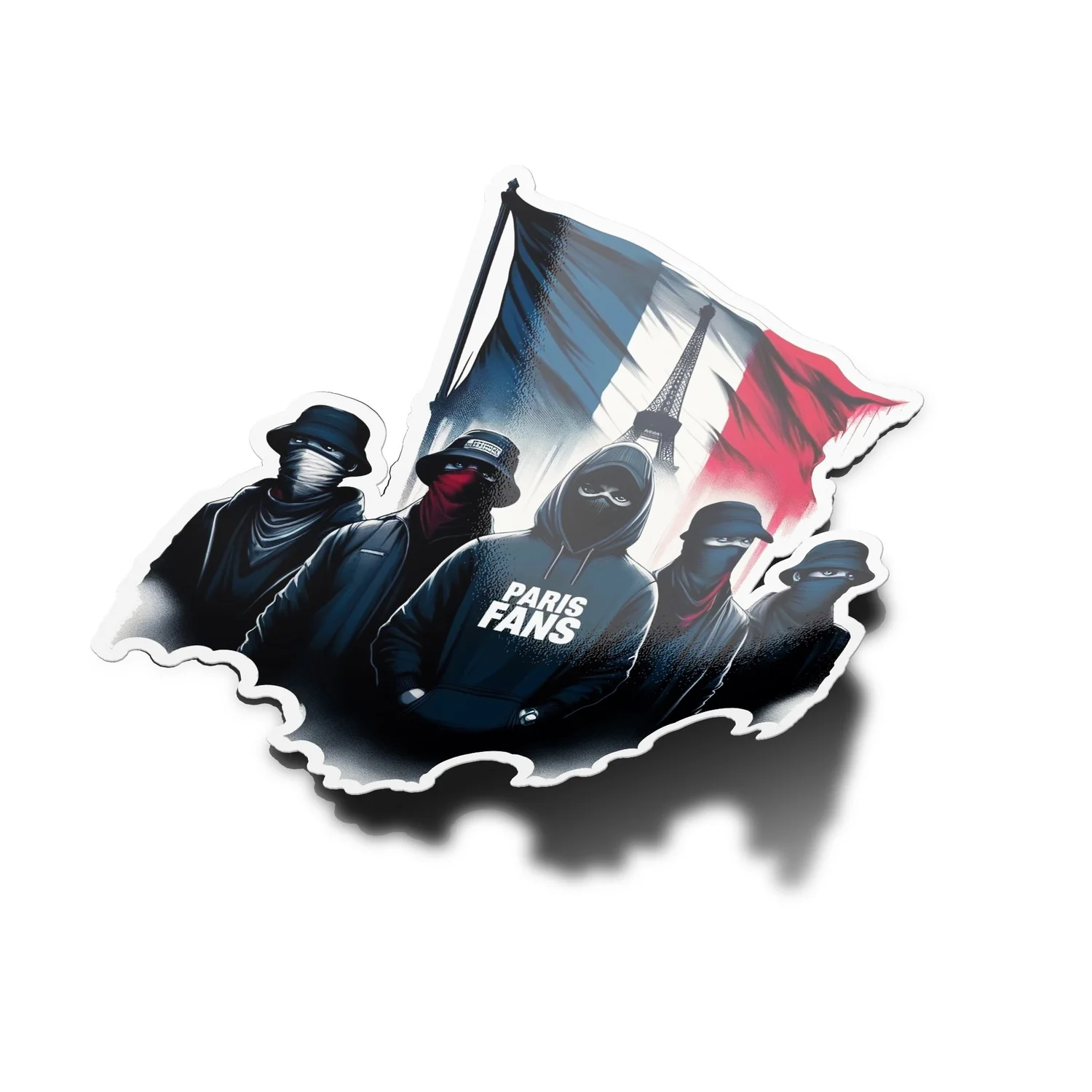 Lot De 2 Autocollants Paris SG PSG - Style Fans Fiers, Ultras Lot De 2 Autocollants Paris SG PSG - Style Fans Fiers, Ultras