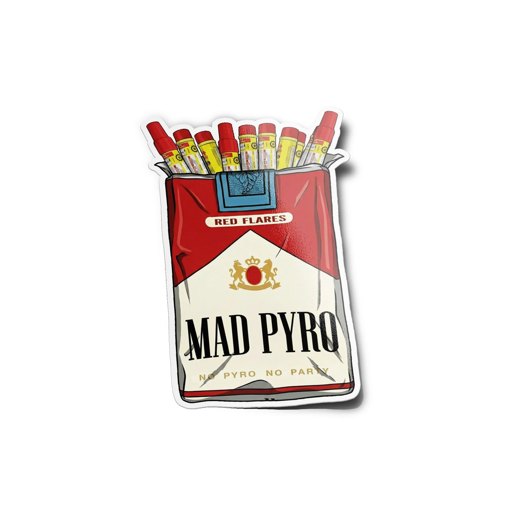 Sticker "Mad Pyro" - Édition Paquet Fumigènes (Vinyle Premium)