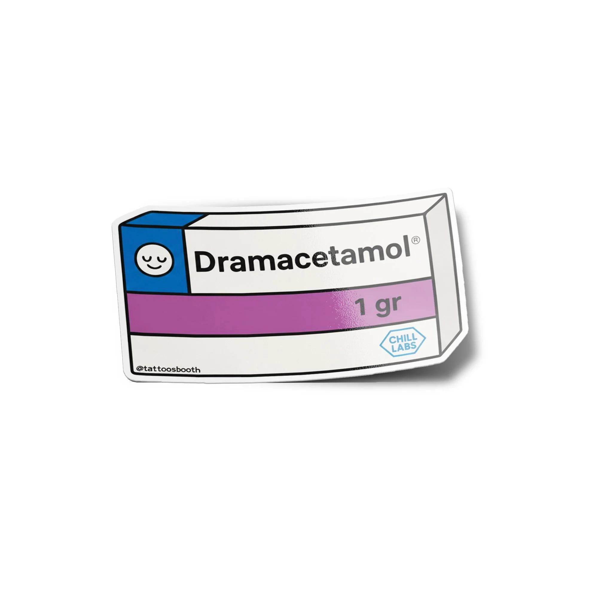 Sticker Vinyle "Dramacetamol" – Le Remède Anti-Drama