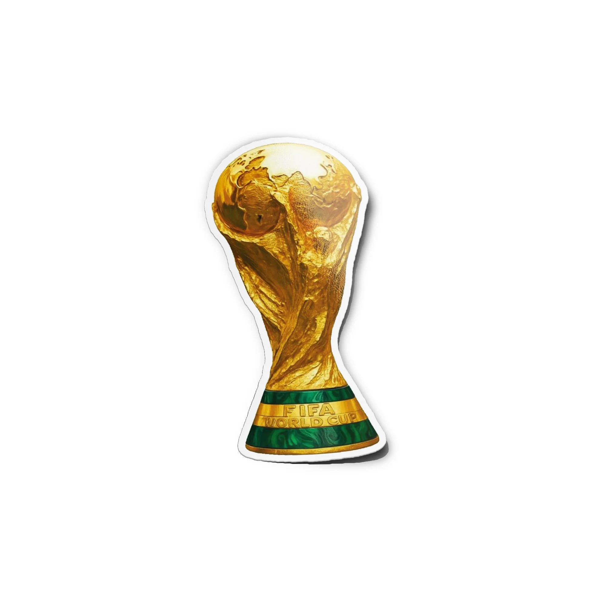 Sticker Vinyle "Trophée de la Victoire" Coupe du monde football – Finition Or Brillant