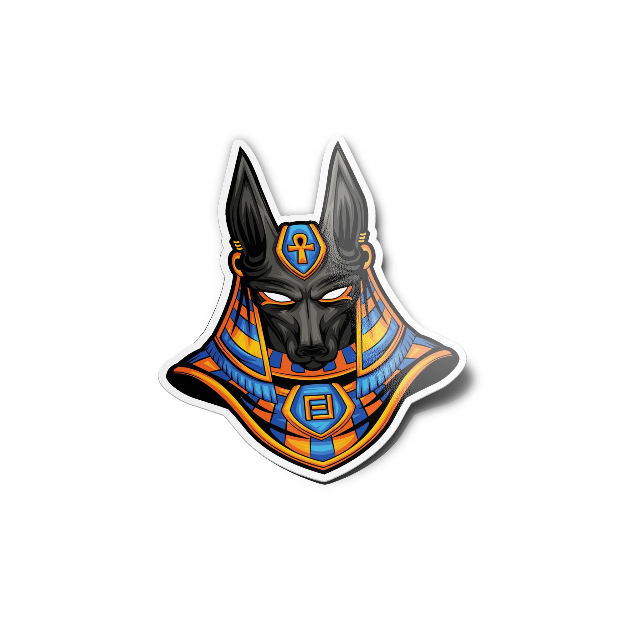 Sticker Vinyle Anubis – Dieu Égyptien Haute Résistance (Eau & UV)