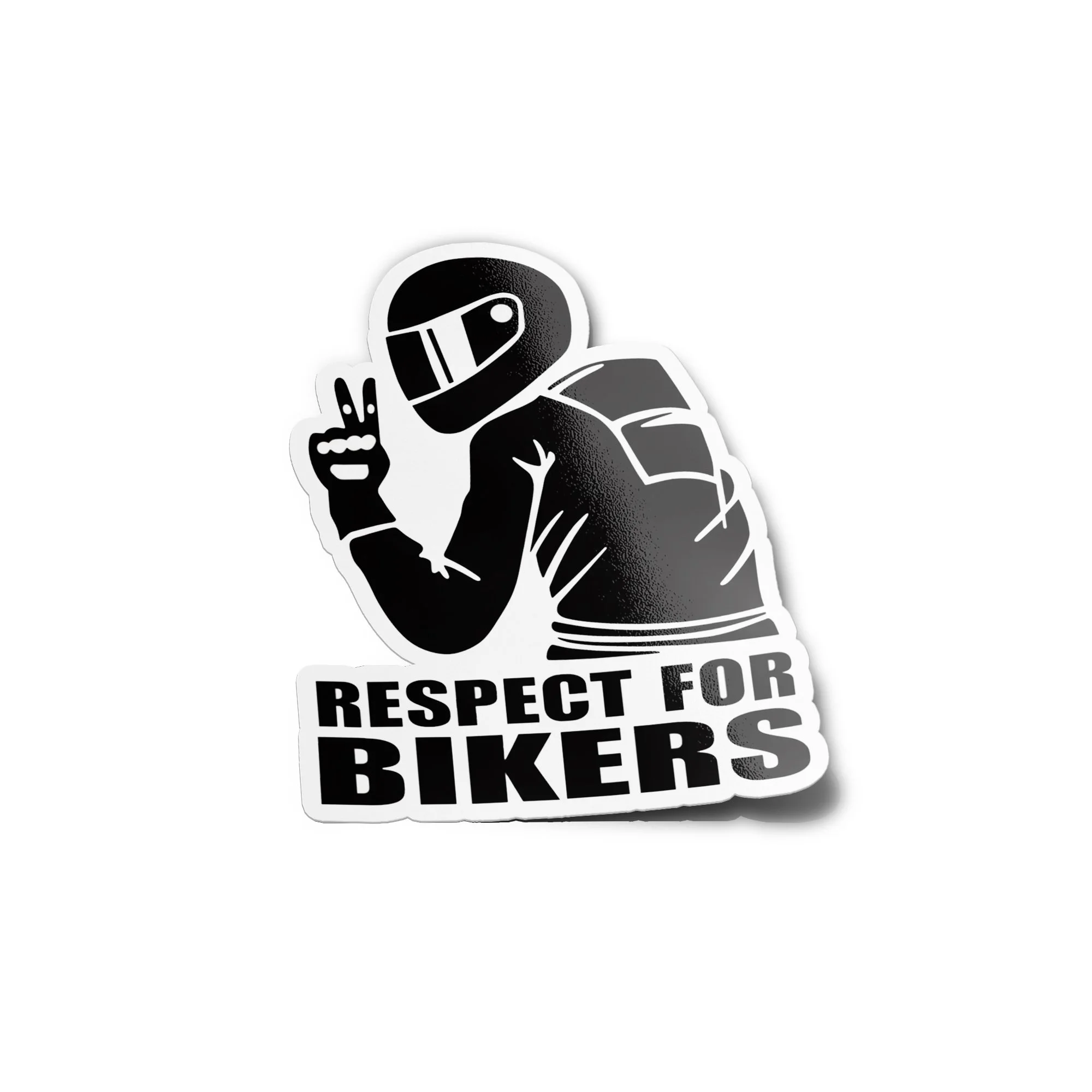 Sticker Vinyle "Respect for Bikers" - Résistant Eau & UV