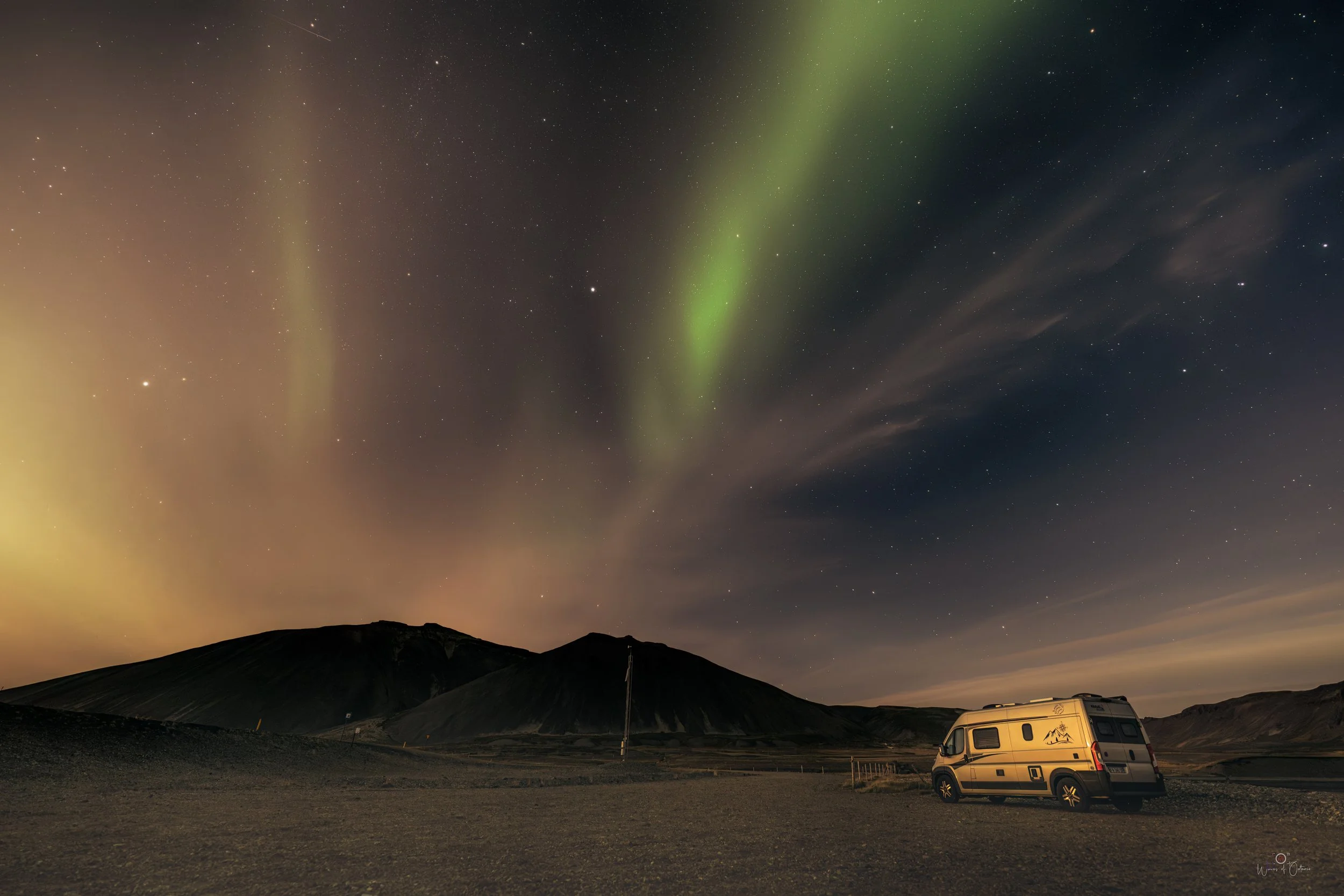 Under the night sky, Iceland