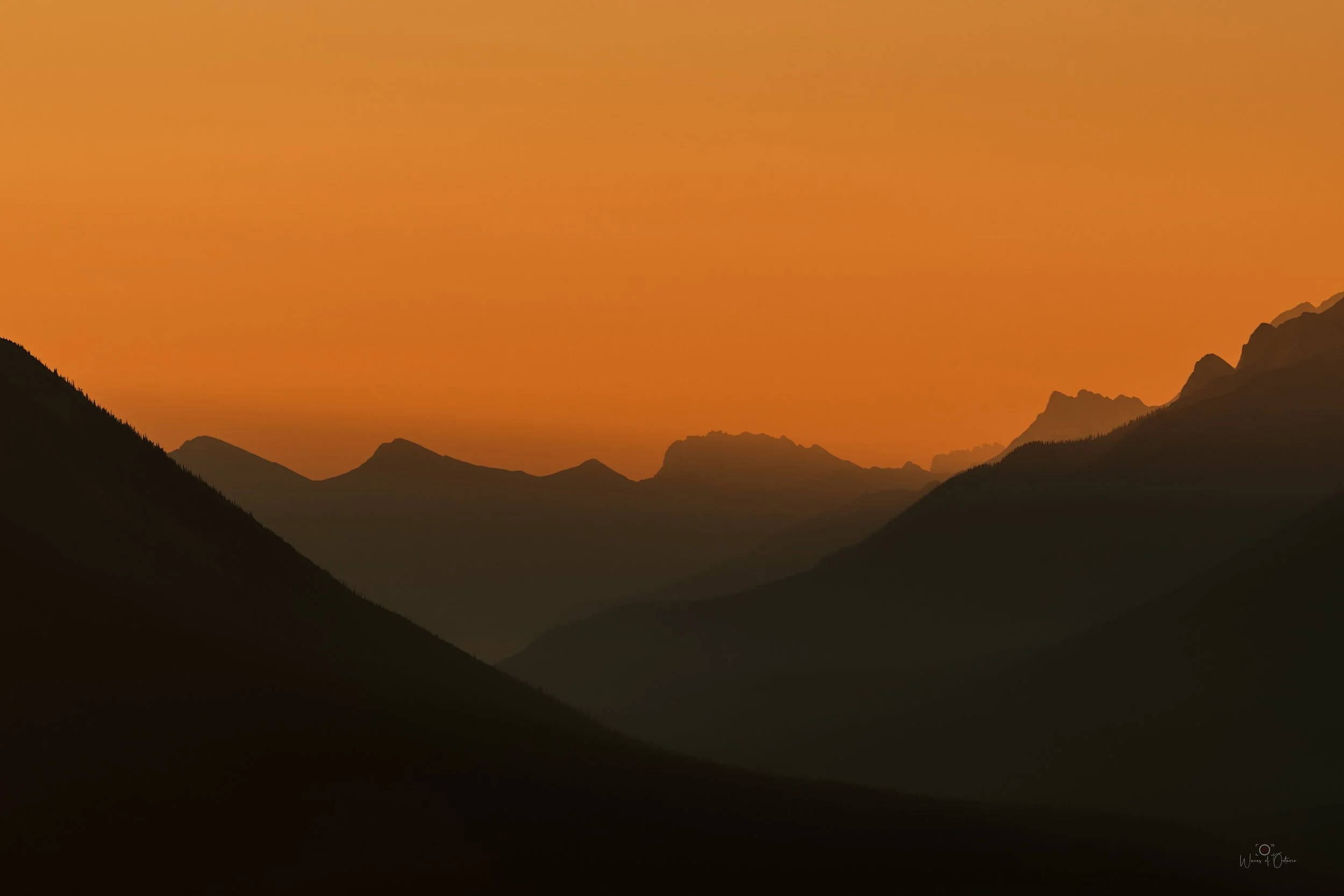 Banff National Park mountain layers