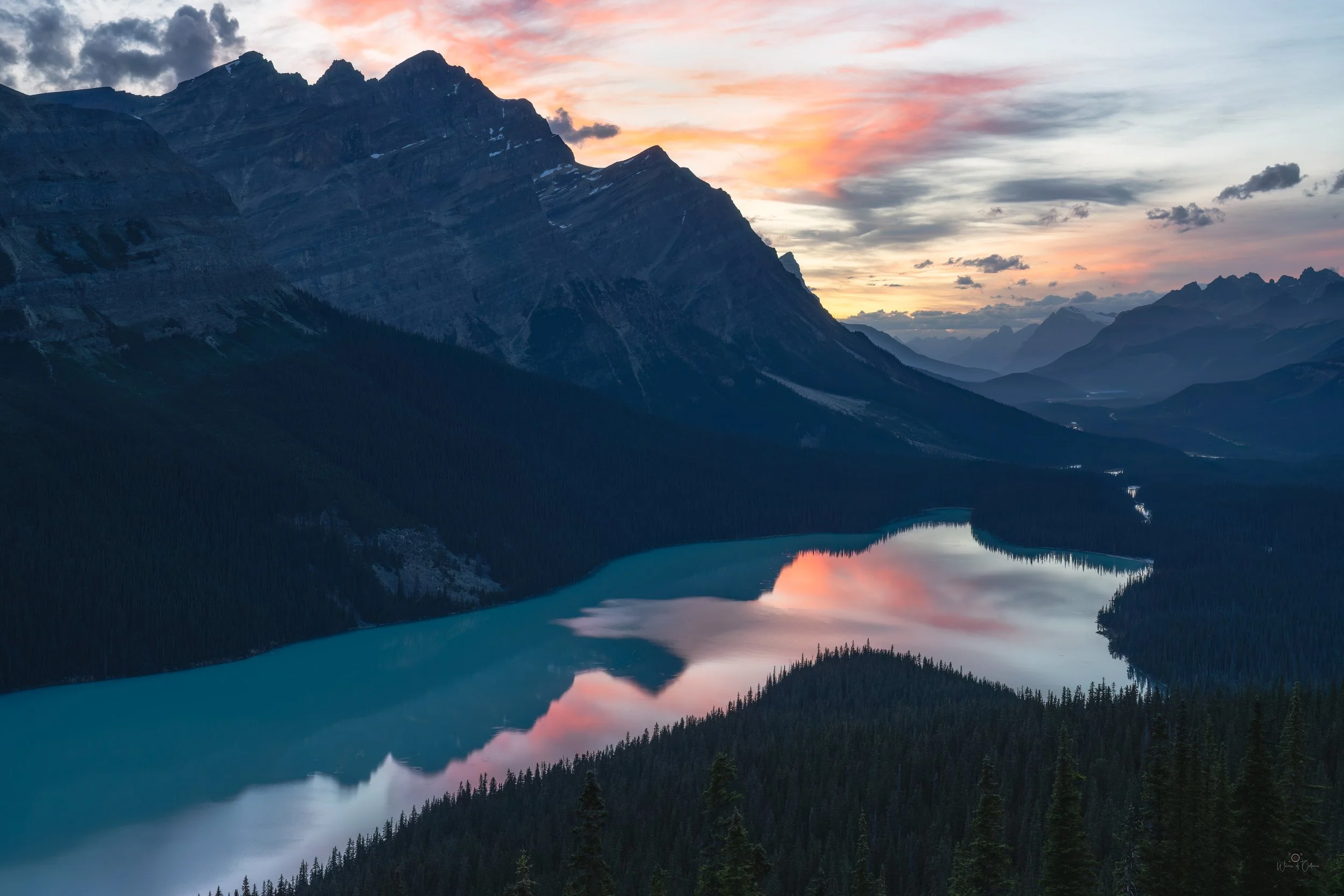 Sunset at Peyto Lake, Banff National Park