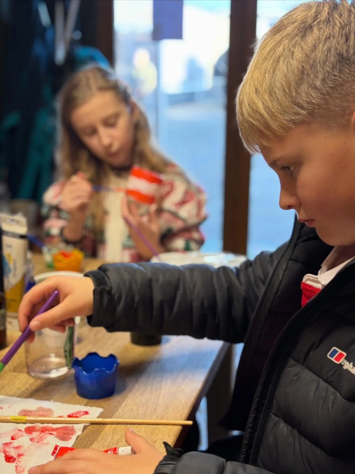 The new studio hosted its first family pot painting and candle workshop, at the weekend.
It was such a relaxing, joyful and creative session. The kids had free rein to paint their candle pots in any style - all chose a festive theme - and then select