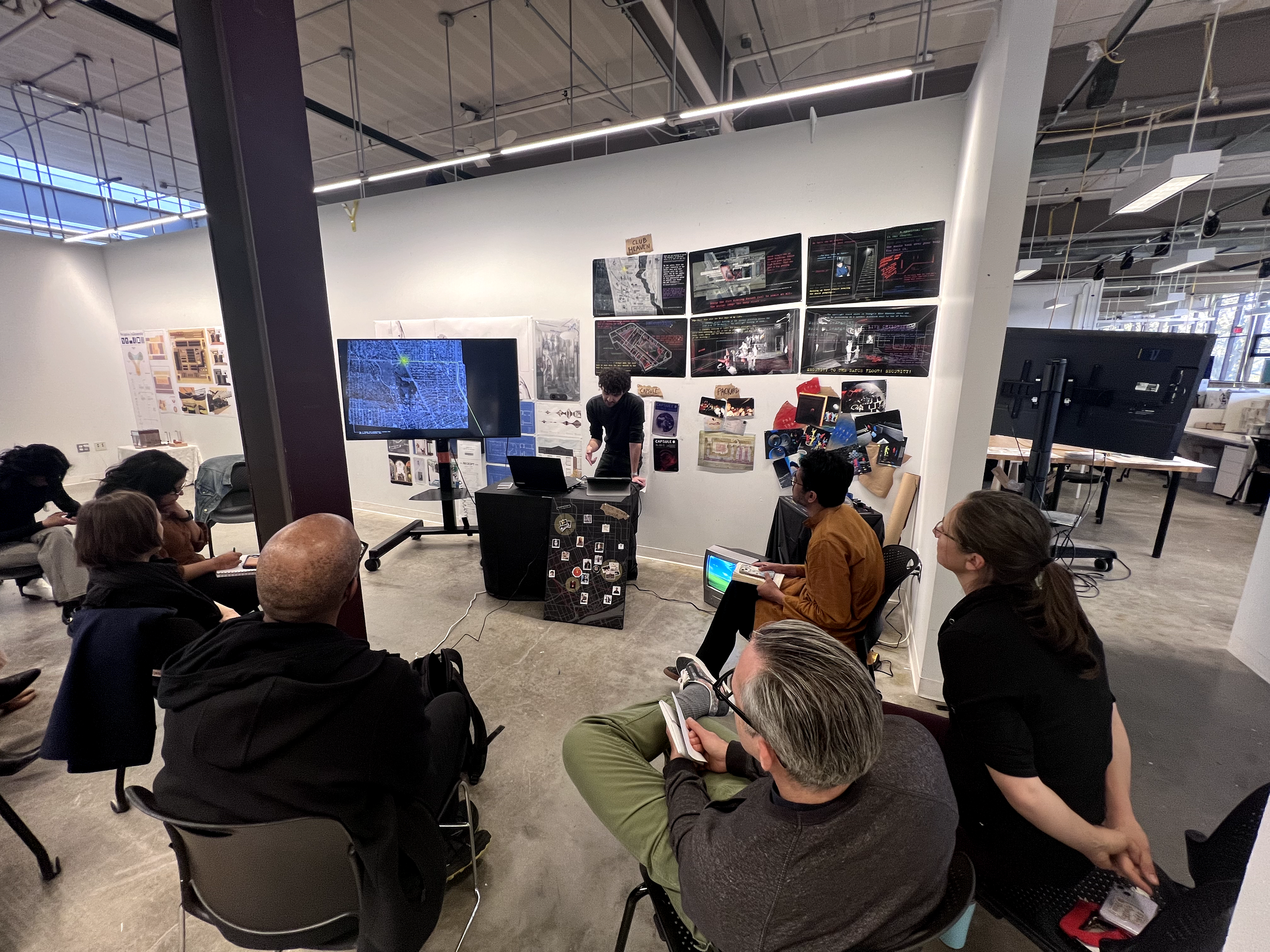 Photo from Spring 2024 Final Thesis Review at Taubman College.