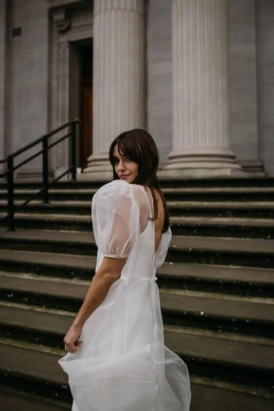 Shoreditch puff sleeve wedding dress 