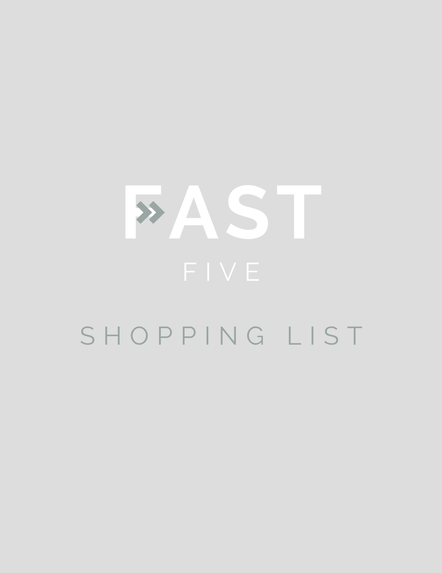 Fast Five — Stronger Fitness