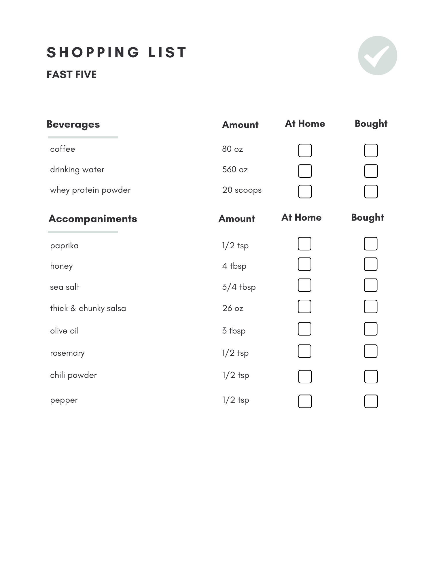 Fast Five — Stronger Fitness