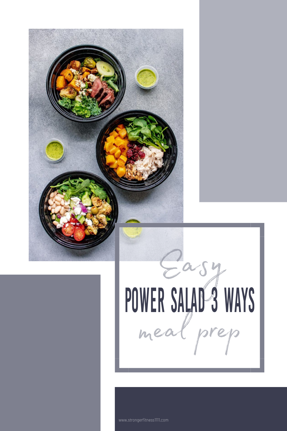 3 Easy Power Salad Bowl Meal Prep Recipes
