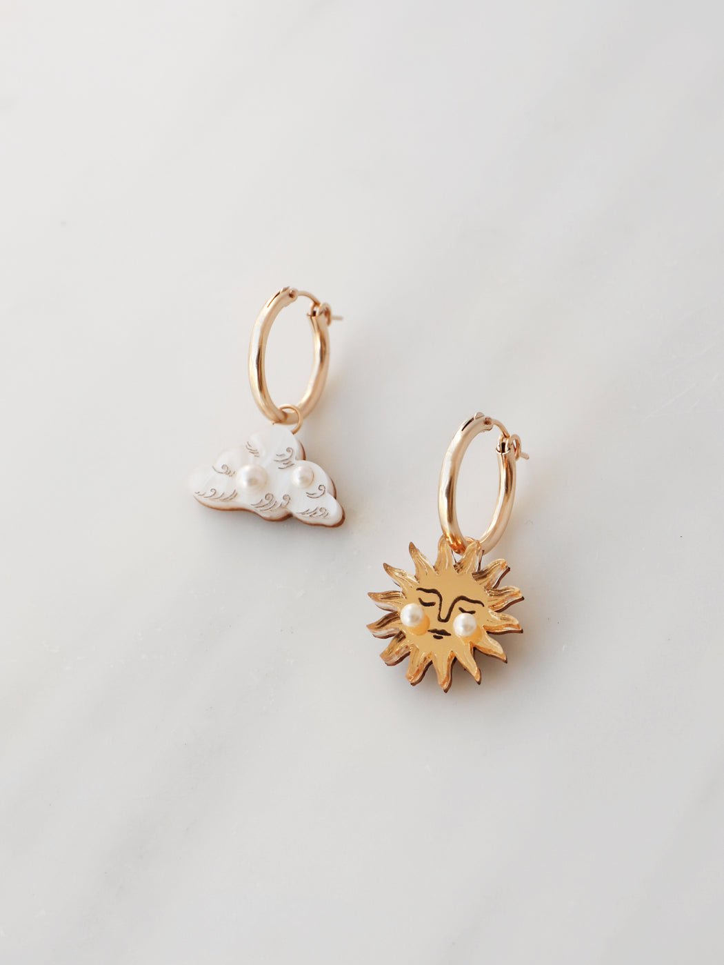 Boucles d'oreilles — Soleil & nuage