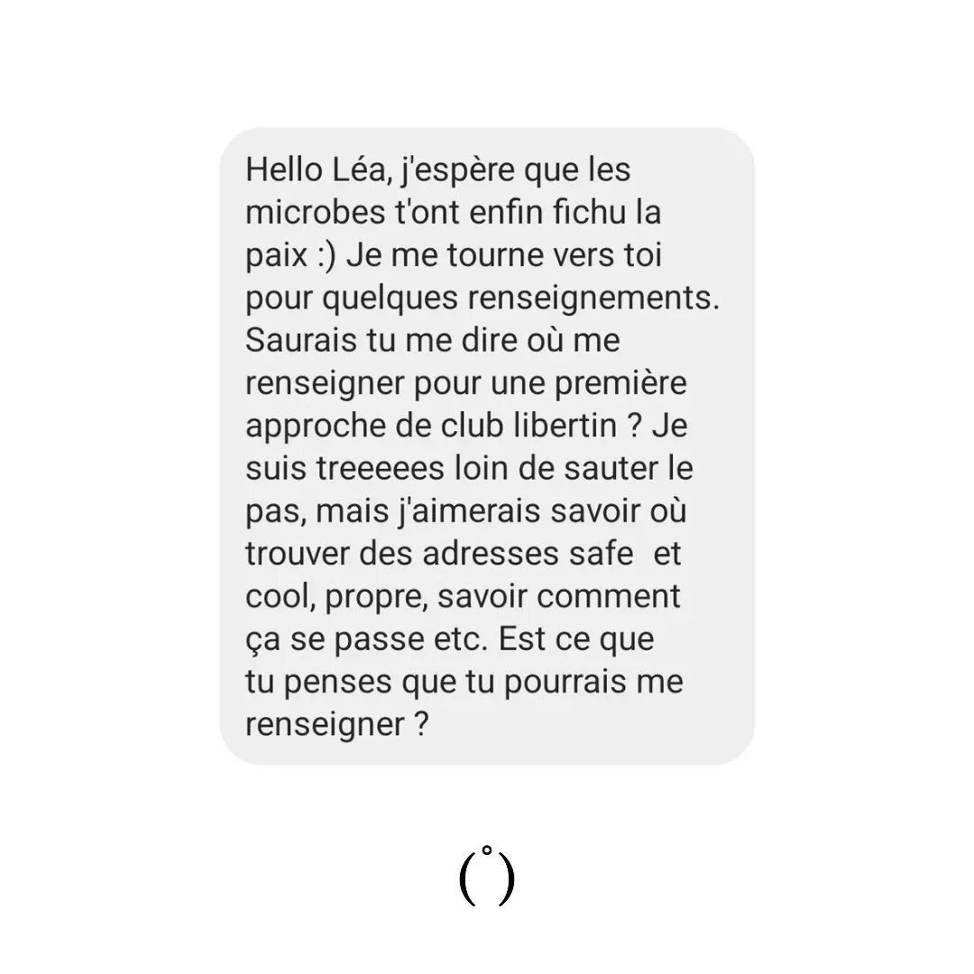 Spoiler alerte : je n'ai jamais mis les pieds dans un club libertin. Alors si certains osent en parler ouvertement, le d&eacute;bat est ouvert en commentaire. J'esp&egrave;re que vous pourrez aider cet.te abonn&eacute;.e, je suis s&ucirc;re que &cced