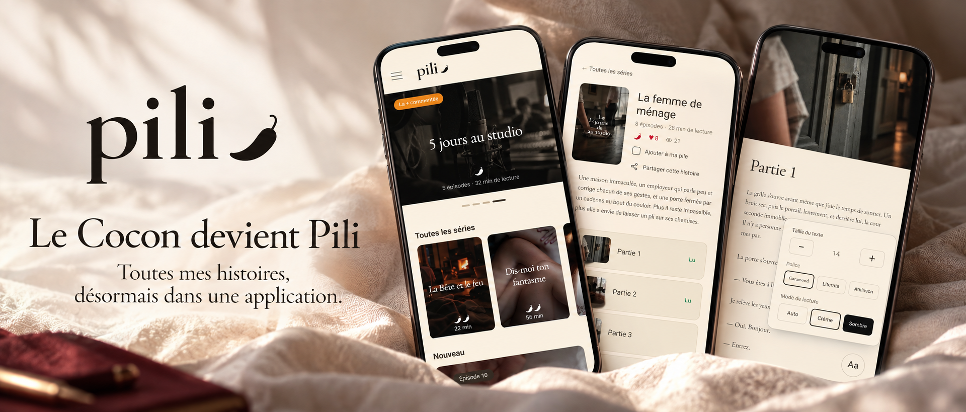 Pili Application de lecture érotique
