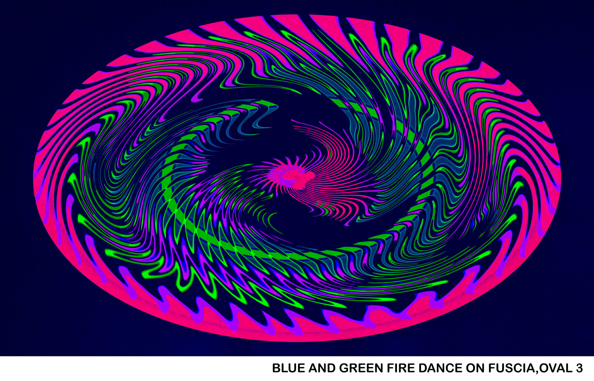 BLUE & GREEN FIRE DANCE ON FUSCIA, OVAL 3 TITLED.jpg