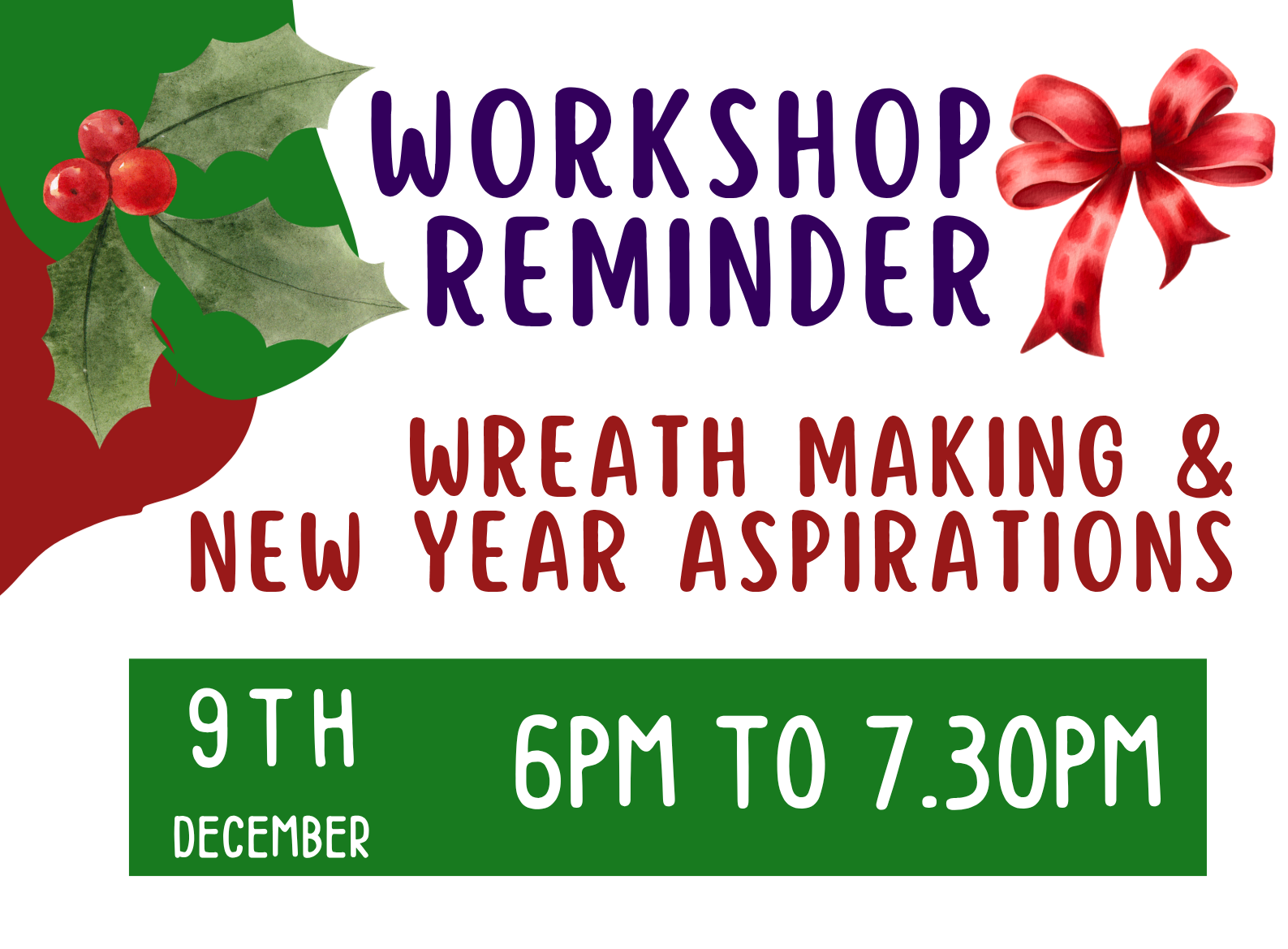Wreath Making & New Years Aspirations