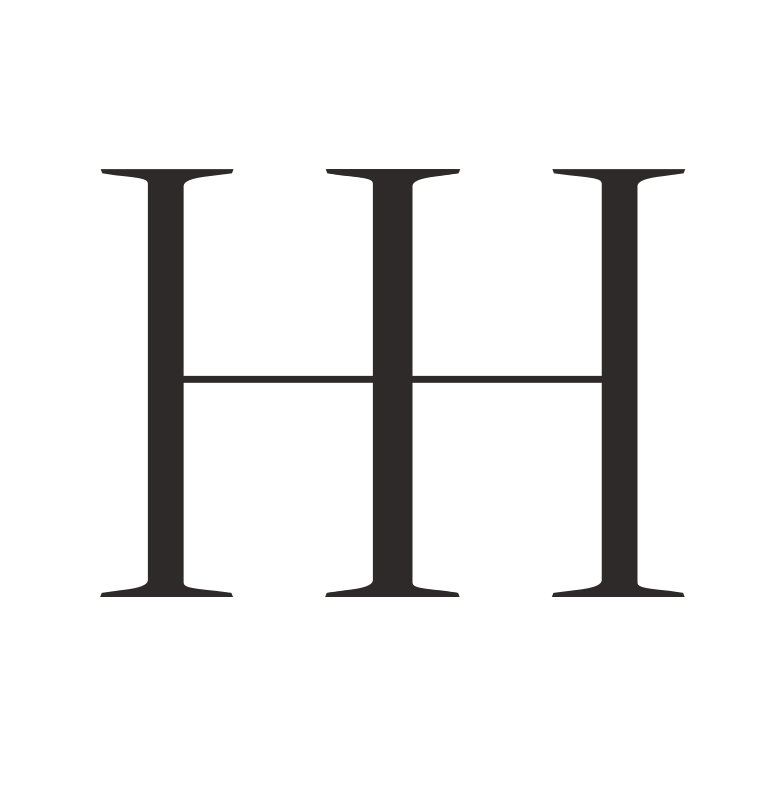 Black letter H with a transparent background.  The logo for Hancock Headshots studio.