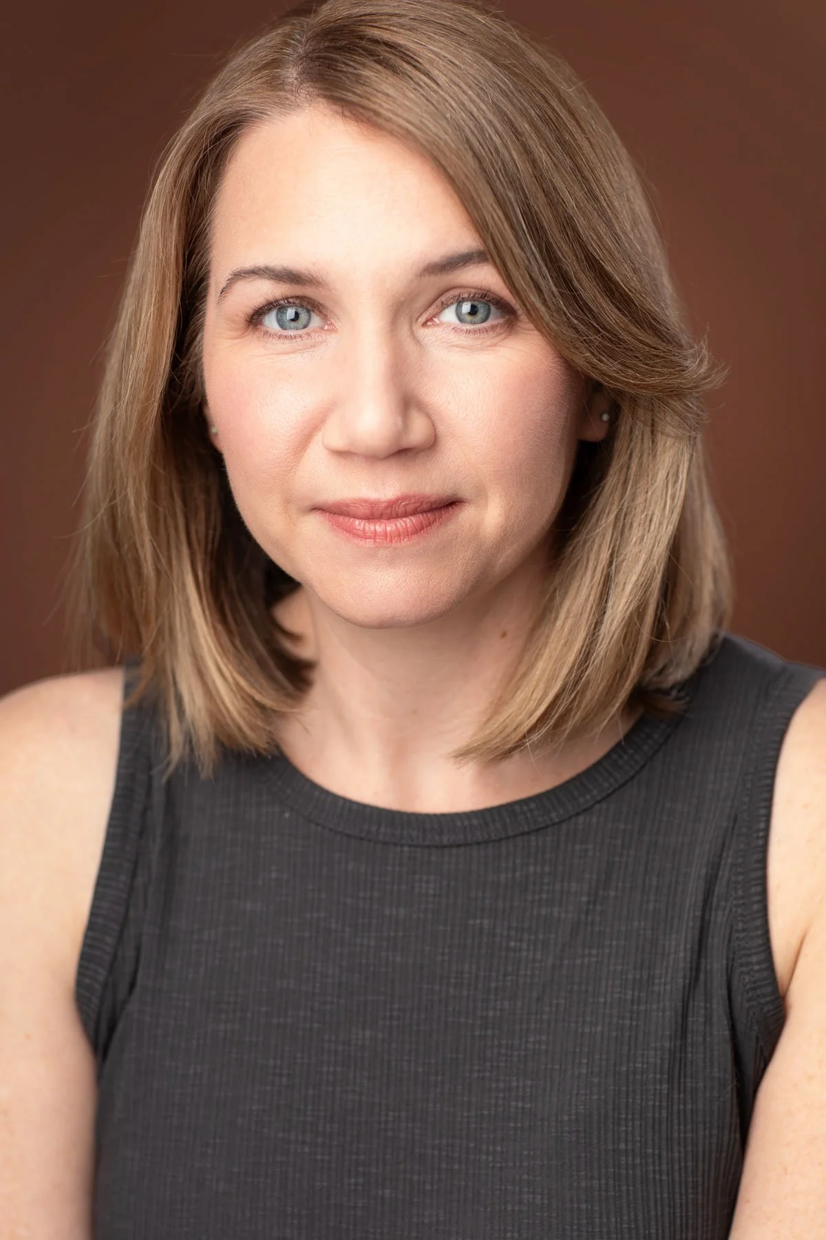 Actor headshot photographed by Hancock Headshots in Brooklyn NYC, mature woman legit theatrical shot