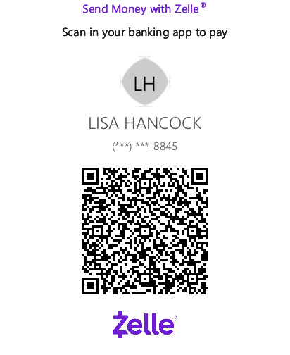QR code for Zelle on Hancock Headshots